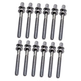 Maxbell 12 Pieces Drum Screw Metal Percussion Instrument Parts Drum Kit Short Screws L