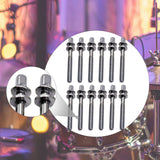 Maxbell 12 Pieces Drum Screw Metal Percussion Instrument Parts Drum Kit Short Screws L