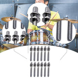 Maxbell 12 Pieces Drum Screw Metal Percussion Instrument Parts Drum Kit Short Screws L