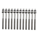 Maxbell 12 Pieces Drum Screw Metal Percussion Instrument Parts Drum Kit Short Screws M