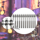 Maxbell 12 Pieces Drum Screw Metal Percussion Instrument Parts Drum Kit Short Screws M