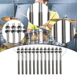 Maxbell 12 Pieces Drum Screw Metal Percussion Instrument Parts Drum Kit Short Screws M