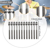 Maxbell 12 Pieces Drum Screw Metal Percussion Instrument Parts Drum Kit Short Screws M