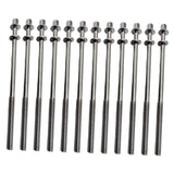 Maxbell 12 Pieces Drum Screw Metal Percussion Instrument Parts Drum Kit Short Screws S