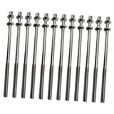 Maxbell 12 Pieces Drum Screw Metal Percussion Instrument Parts Drum Kit Short Screws XS
