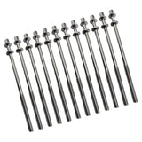 Maxbell 12 Pieces Drum Screw Metal Percussion Instrument Parts Drum Kit Short Screws XS