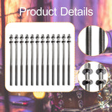 Maxbell 12 Pieces Drum Screw Metal Percussion Instrument Parts Drum Kit Short Screws XS