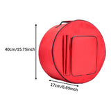 Maxbell Snare Drum Bag Dustproof Portable Snare Drum Storage Bag with Shoulder Strap 40cmx17cm Red