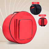 Maxbell Snare Drum Bag Dustproof Portable Snare Drum Storage Bag with Shoulder Strap 40cmx17cm Red