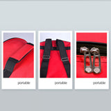 Maxbell Snare Drum Bag Dustproof Portable Snare Drum Storage Bag with Shoulder Strap 43cmx20cm Red