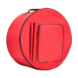 Maxbell Snare Drum Bag Dustproof Portable Snare Drum Storage Bag with Shoulder Strap 43cmx20cm Red