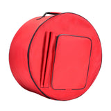 Maxbell Snare Drum Bag Dustproof Portable Snare Drum Storage Bag with Shoulder Strap 43cmx20cm Red