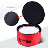Maxbell Snare Drum Bag Dustproof Portable Snare Drum Storage Bag with Shoulder Strap 43cmx20cm Red