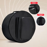 Maxbell Snare Drum Bag Dustproof Portable Snare Drum Storage Bag with Shoulder Strap 43cmx20cm Black