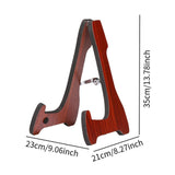 Maxbell Folding Guitar Stand Bracket Wooden Guitar Holder for Basses Electric Guitar Red Brown