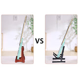 Maxbell Folding Guitar Stand Bracket Wooden Guitar Holder for Basses Electric Guitar Red Brown
