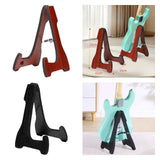 Maxbell Folding Guitar Stand Bracket Wooden Guitar Holder for Basses Electric Guitar Red Brown