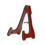 Maxbell Folding Guitar Stand Bracket Wooden Guitar Holder for Basses Electric Guitar Red Brown