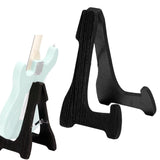 Maxbell Folding Guitar Stand Bracket Wooden Guitar Holder for Basses Electric Guitar Black