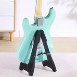 Maxbell Folding Guitar Stand Bracket Wooden Guitar Holder for Basses Electric Guitar Black