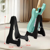 Maxbell Folding Guitar Stand Bracket Wooden Guitar Holder for Basses Electric Guitar Black