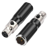 Maxbell 4Pin Mini XLR Adapter 4 Pin Mini XLR Female to Male for Entertainment Speech