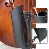 Double Bass Bow Quiver Portable PU Leather Waterproof Sturdy Bass Bow Holder Black