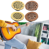 Maxbell Guitar Soundhole Cover Decorative Parts for Acoustic Guitars Block Protector Style A Yellow