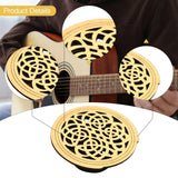 Maxbell Guitar Soundhole Cover Decorative Parts for Acoustic Guitars Block Protector Style A Yellow