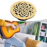 Maxbell Guitar Soundhole Cover Decorative Parts for Acoustic Guitars Block Protector Style A Yellow