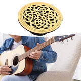Maxbell Guitar Soundhole Cover Decorative Parts for Acoustic Guitars Block Protector Style A Yellow