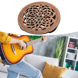 Maxbell Guitar Soundhole Cover Decorative Parts for Acoustic Guitars Block Protector Style A Brown