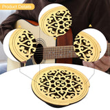 Maxbell Guitar Soundhole Cover Decorative Parts for Acoustic Guitars Block Protector Style B Yellow