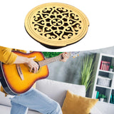Maxbell Guitar Soundhole Cover Decorative Parts for Acoustic Guitars Block Protector Style B Yellow