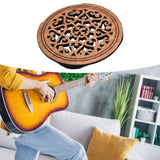 Maxbell Guitar Soundhole Cover Decorative Parts for Acoustic Guitars Block Protector Style B Brown