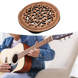 Maxbell Guitar Soundhole Cover Decorative Parts for Acoustic Guitars Block Protector Style B Brown