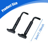 Maxbell 2x 4/4 Violin Chin Rest Clamp Screws Hardware Professional Easy Installation Black