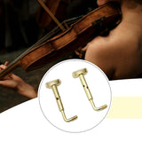 Maxbell 2x 4/4 Violin Chin Rest Clamp Screws Hardware Professional Easy Installation Gold