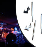 Maxbell Double Bass Drum Pedal Connecting Rod Metal Sturdy Drummers Instrument Parts with Black Clip