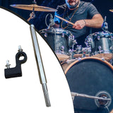 Maxbell Double Bass Drum Pedal Connecting Rod Metal Sturdy Drummers Instrument Parts with Black Clip