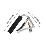 Maxbell Guitar Capo Professional Silicone Anti-slip Portable Easy to Use Accessories argent
