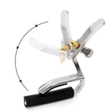 Maxbell Guitar Capo Professional Silicone Anti-slip Portable Easy to Use Accessories argent