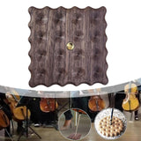Maxbell Cello Antiskid Mat Wood Practical for Practicing Household Stage Performance Dark Brown
