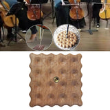 Maxbell Cello Antiskid Mat Wood Practical for Practicing Household Stage Performance Brown