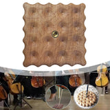 Maxbell Cello Antiskid Mat Wood Practical for Practicing Household Stage Performance Brown