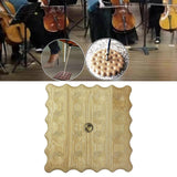 Maxbell Cello Antiskid Mat Wood Practical for Practicing Household Stage Performance Light Brown