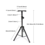 Maxbell Tripod Speaker Stand Short DJ Sound Equipment Holder for Events Travel Stage black