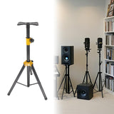 Maxbell Tripod Speaker Stand Short DJ Sound Equipment Holder for Events Travel Stage yellow