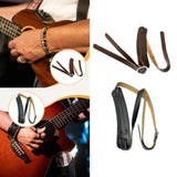 Maxbell Guitar Strap Soft Instrument Accessories with Shoulder Pad Bass Guitar Strap Brown