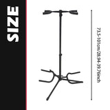 Maxbell Double Guitar Stand Holds 2 Guitars Holder Rack for Classical Banjo Acoustic